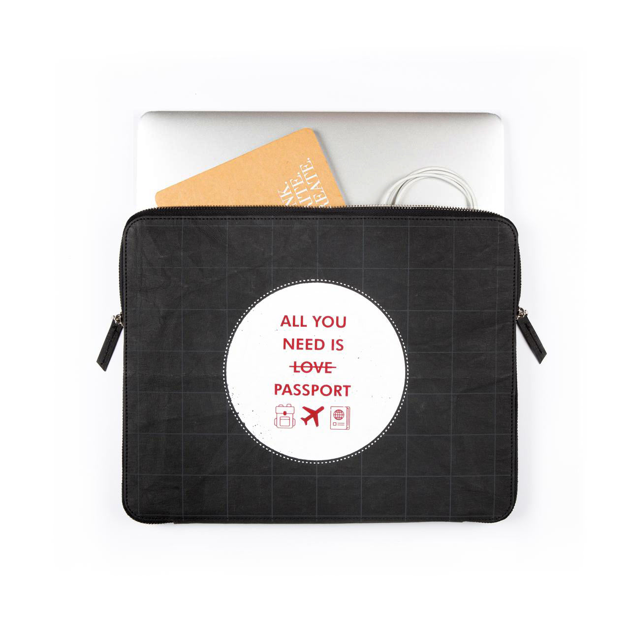 Laptop Sleeve: All you need (Black) - 7mm - Fine Paper Stationery