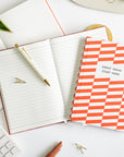 7mm A5 sized notebooks are available in ruled & dot grid which can be personalized.