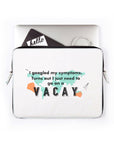 Laptop Sleeve: Vacay (White) - 7mm - Fine Paper Stationery