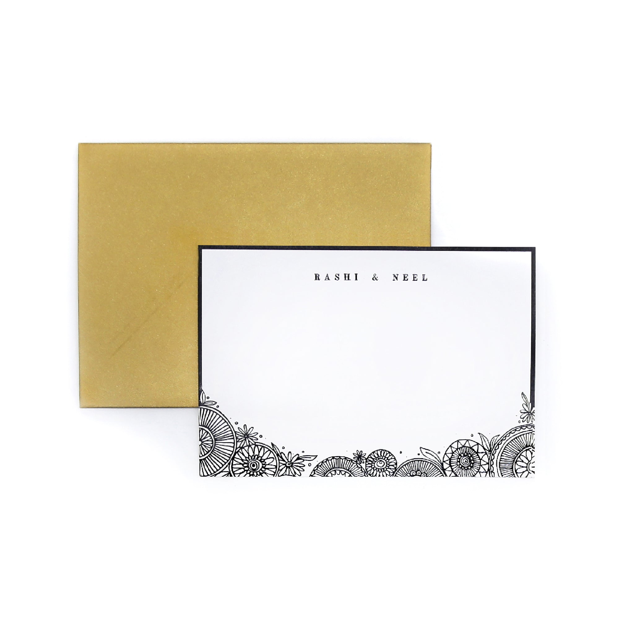 Notecards &amp; Envelopes (Doodleplay Mandla) - 7mm - Fine Paper Stationery