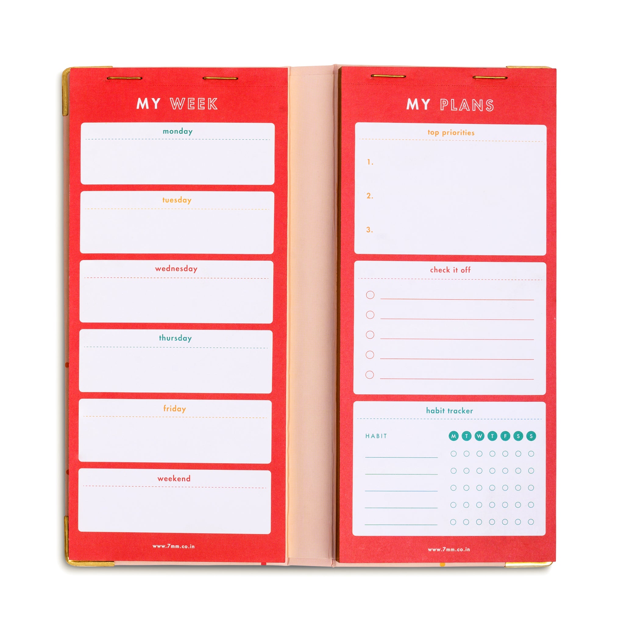 Weekly Planner (Sprinkles) – 7mm - Fine Paper Stationery