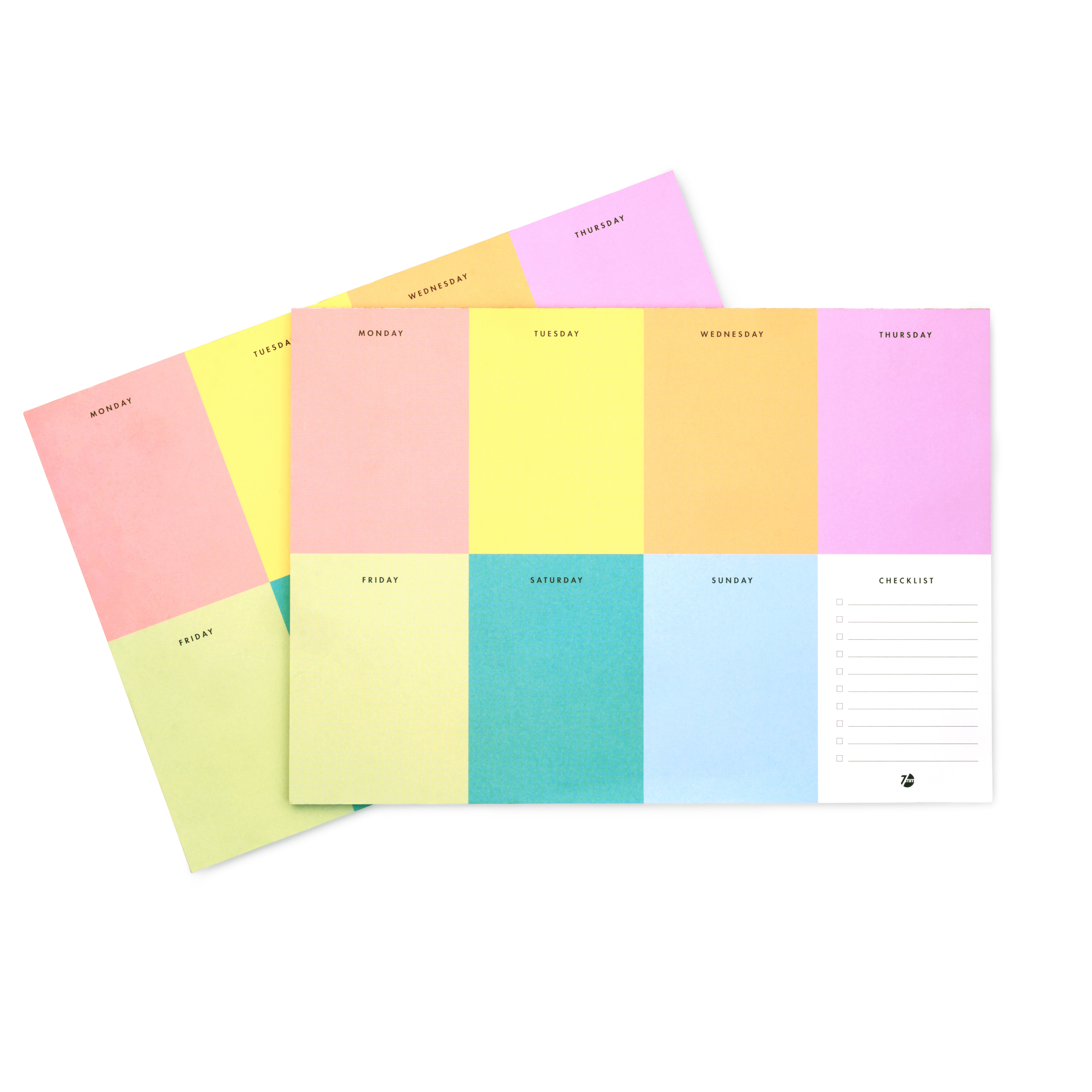 Weekly Colorblock Deskpad – 7mm - Fine Paper Stationery