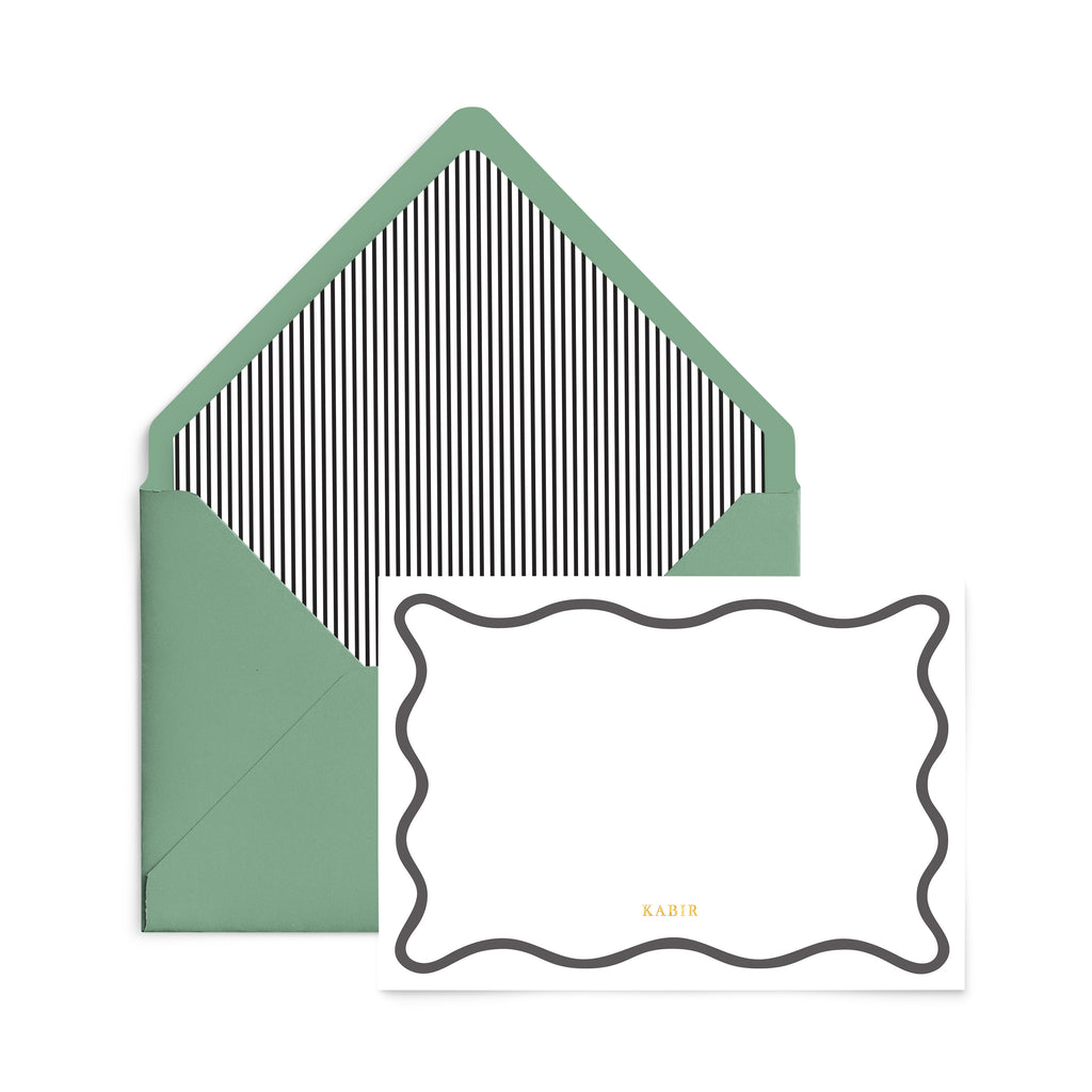 'Stripes and Waves' Notecards Set – 7mm - Fine Paper Stationery