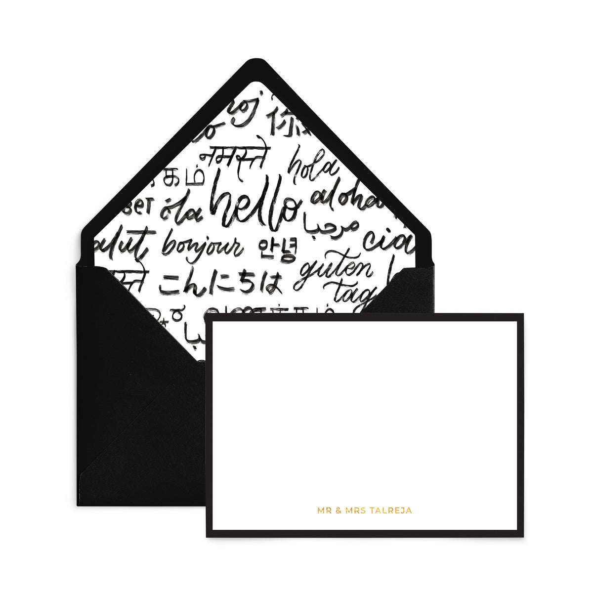 Note Card Hello 'Say Hello' Notecards Set – 7mm - Fine Paper Stationery