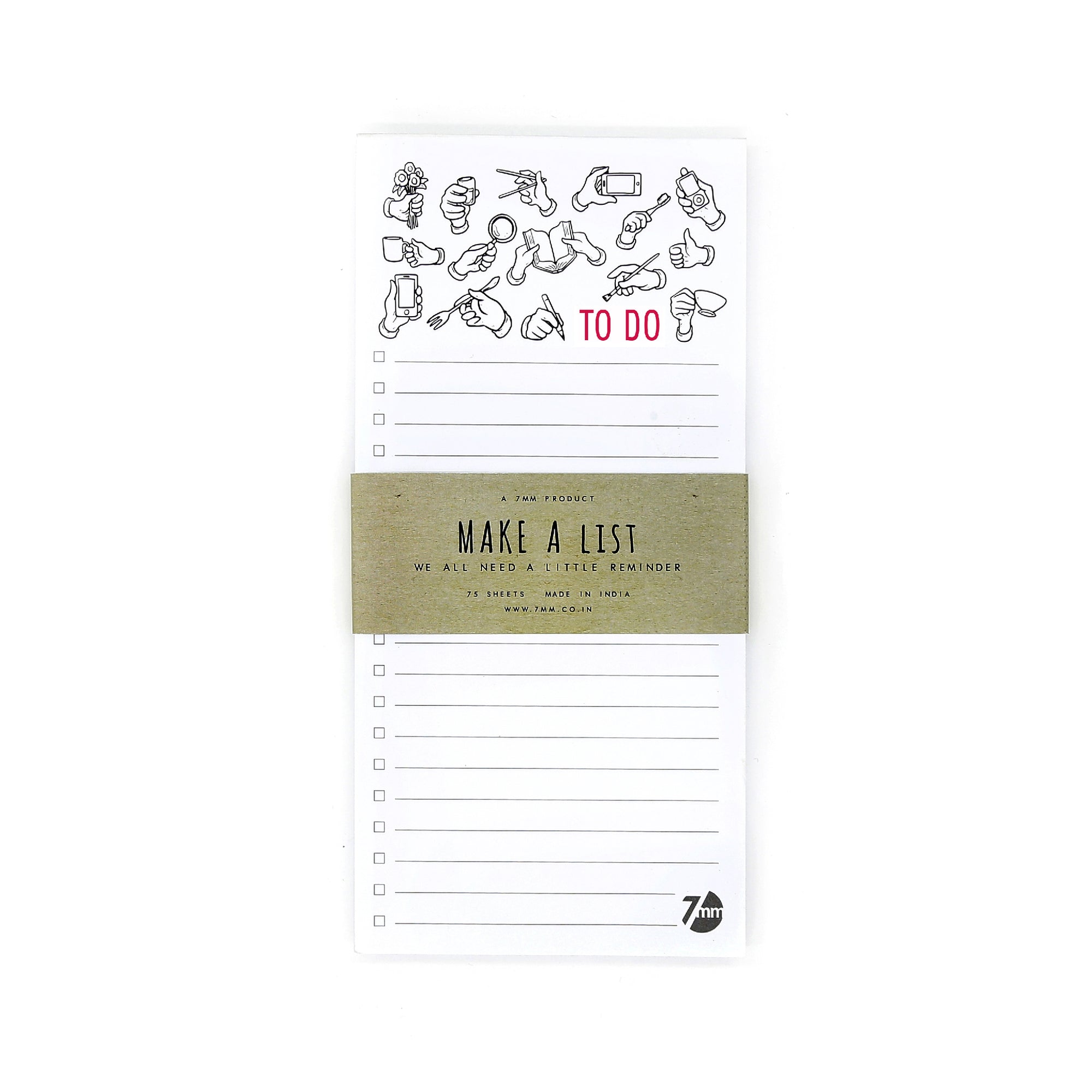 To Do Notepad - 7mm - Fine Paper Stationery