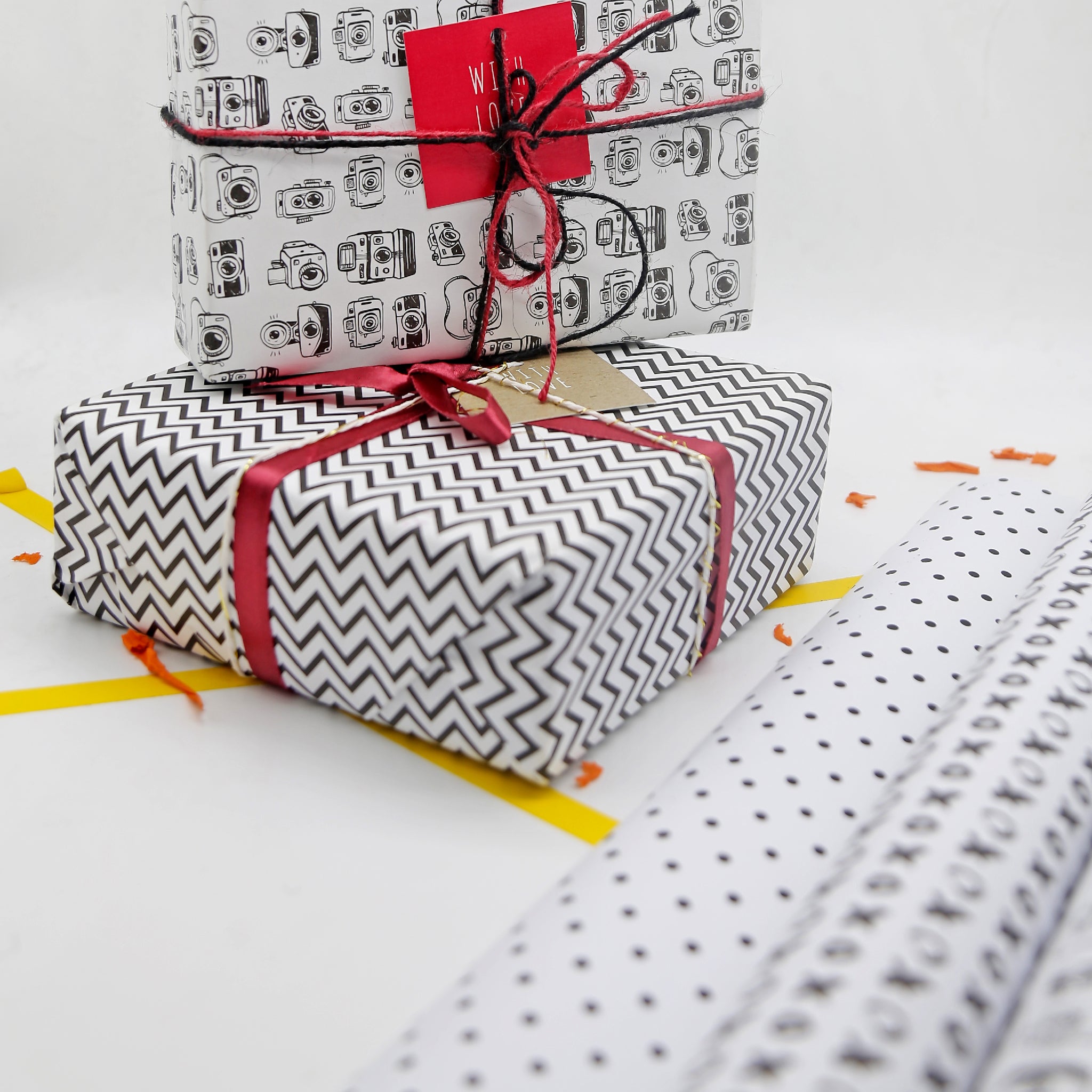 Gift Wraapper Gift Wrappers (Monochrome) – 7mm - Fine Paper Stationery