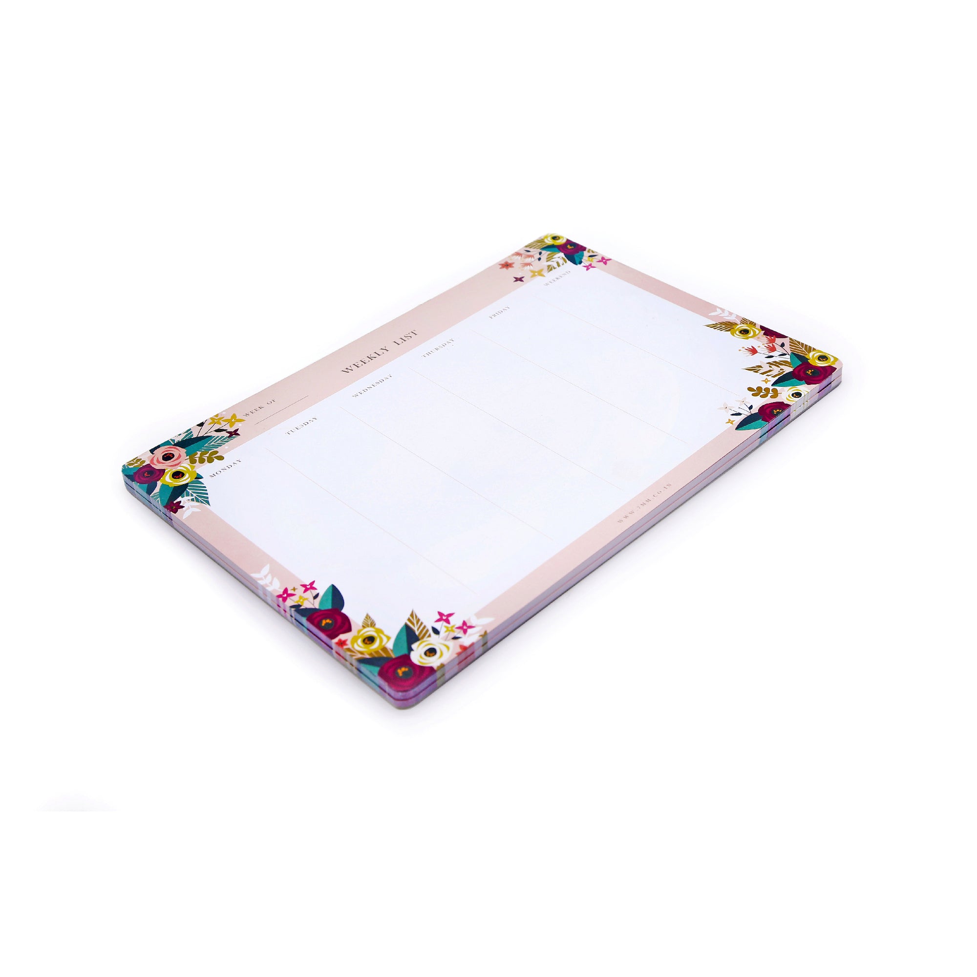 Weekly Deskpad (Blossoms) - 7mm - Fine Paper Stationery