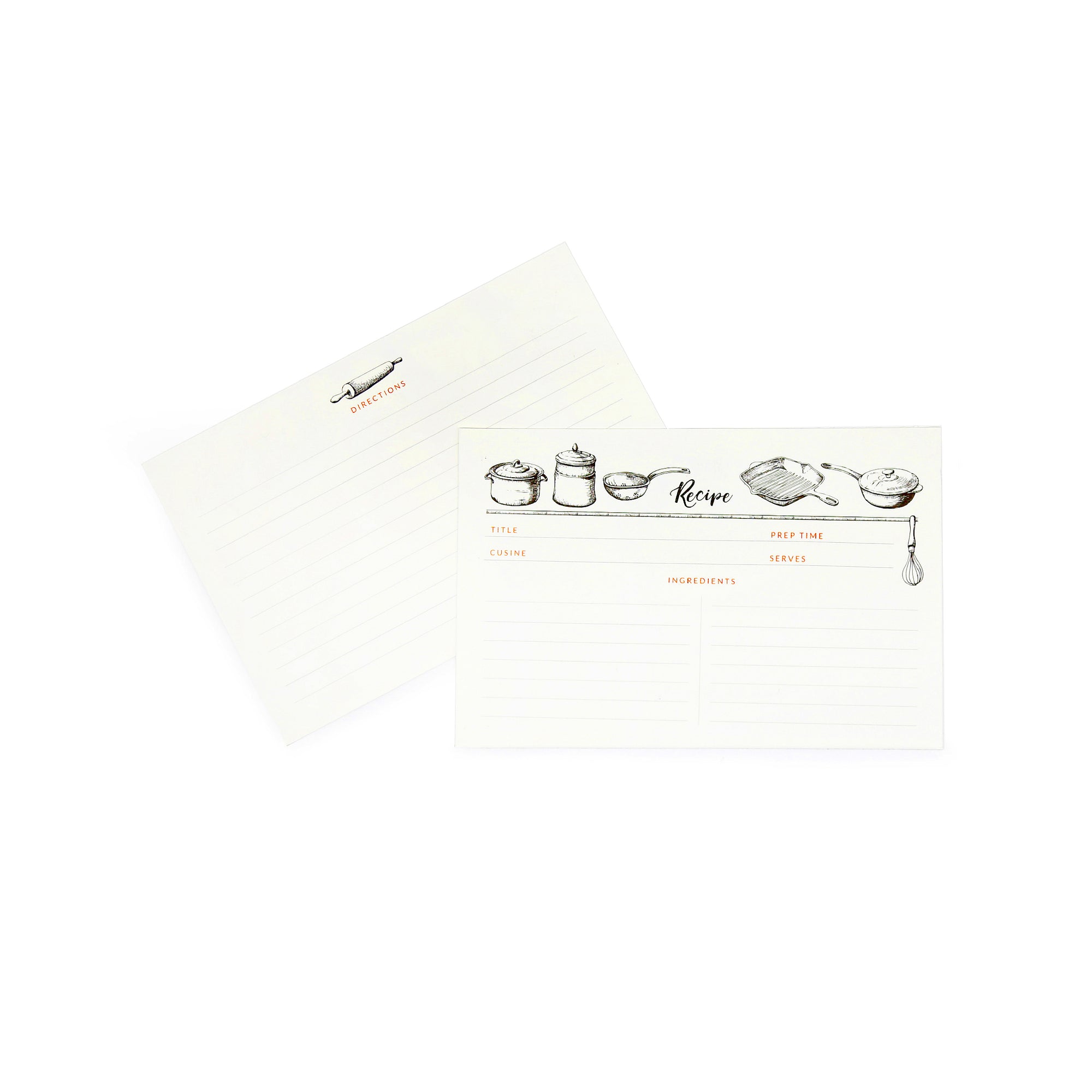 Recipe Box (Black) - 7mm - Fine Paper Stationery