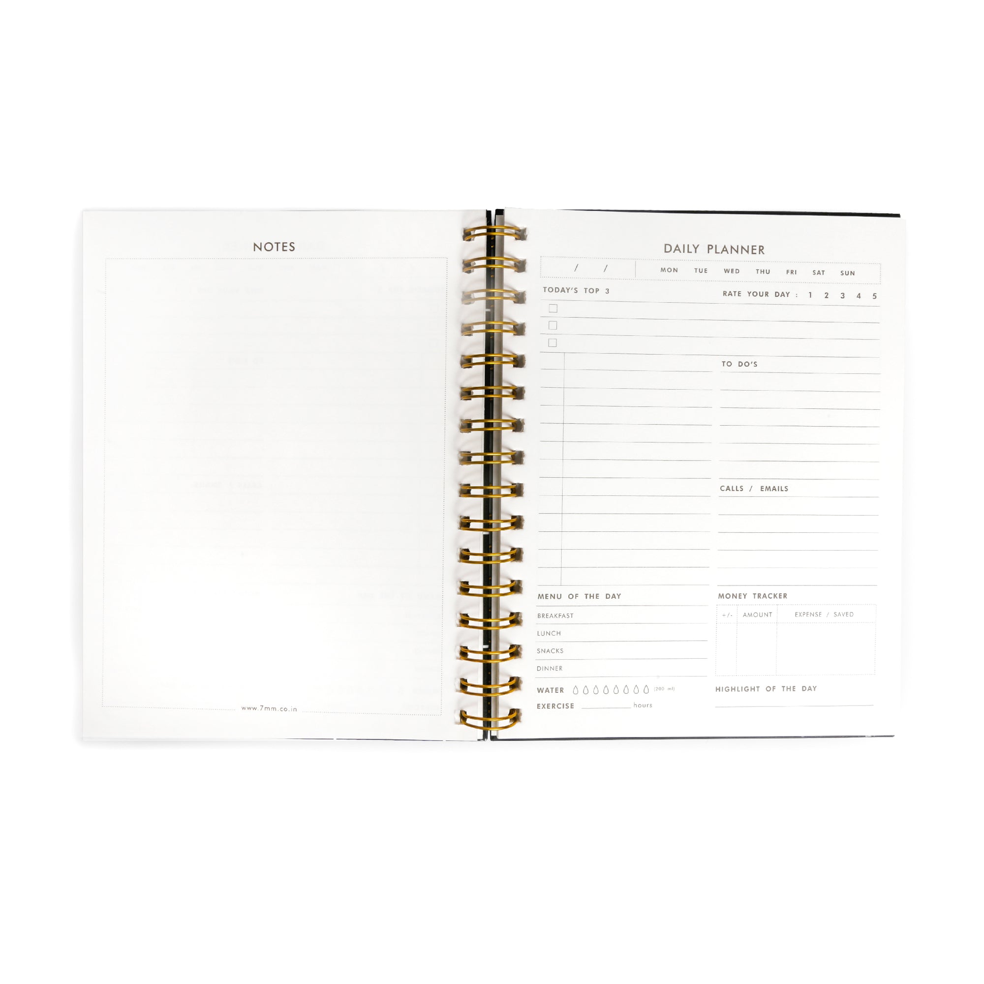 Daily Planner (Square) - 7mm - Fine Paper Stationery