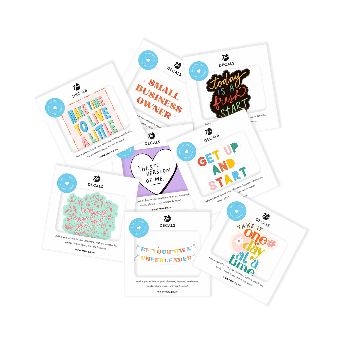 Decals | Keep Going Keep Growing – 7mm - Fine Paper Stationery