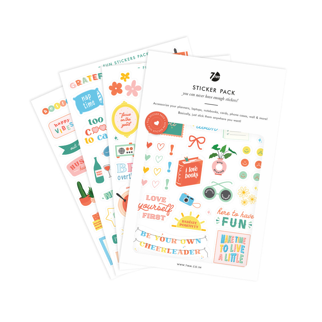 Fun Sticker Pack – 7mm - Fine Paper Stationery