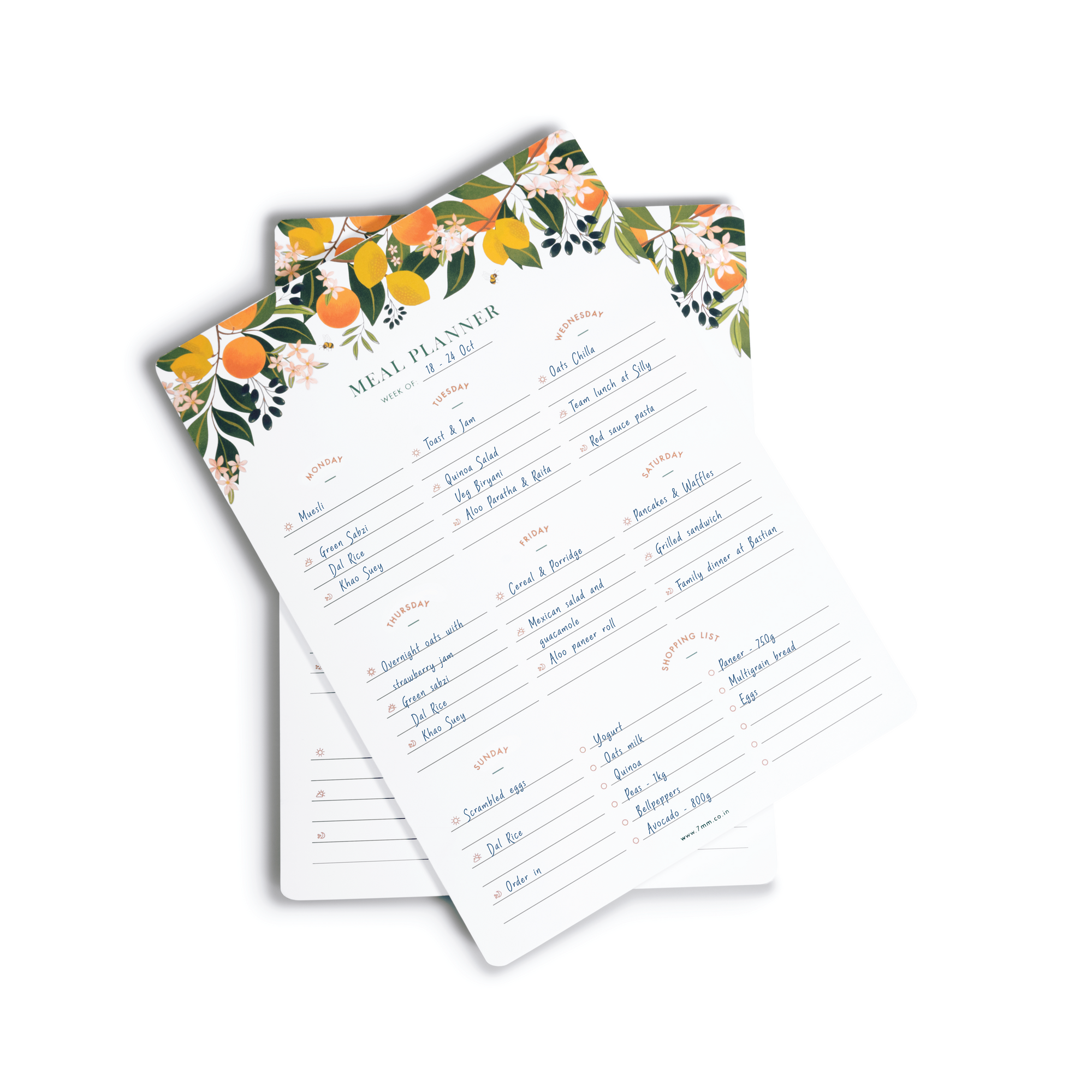 Meal Planner (Citrus Pop)