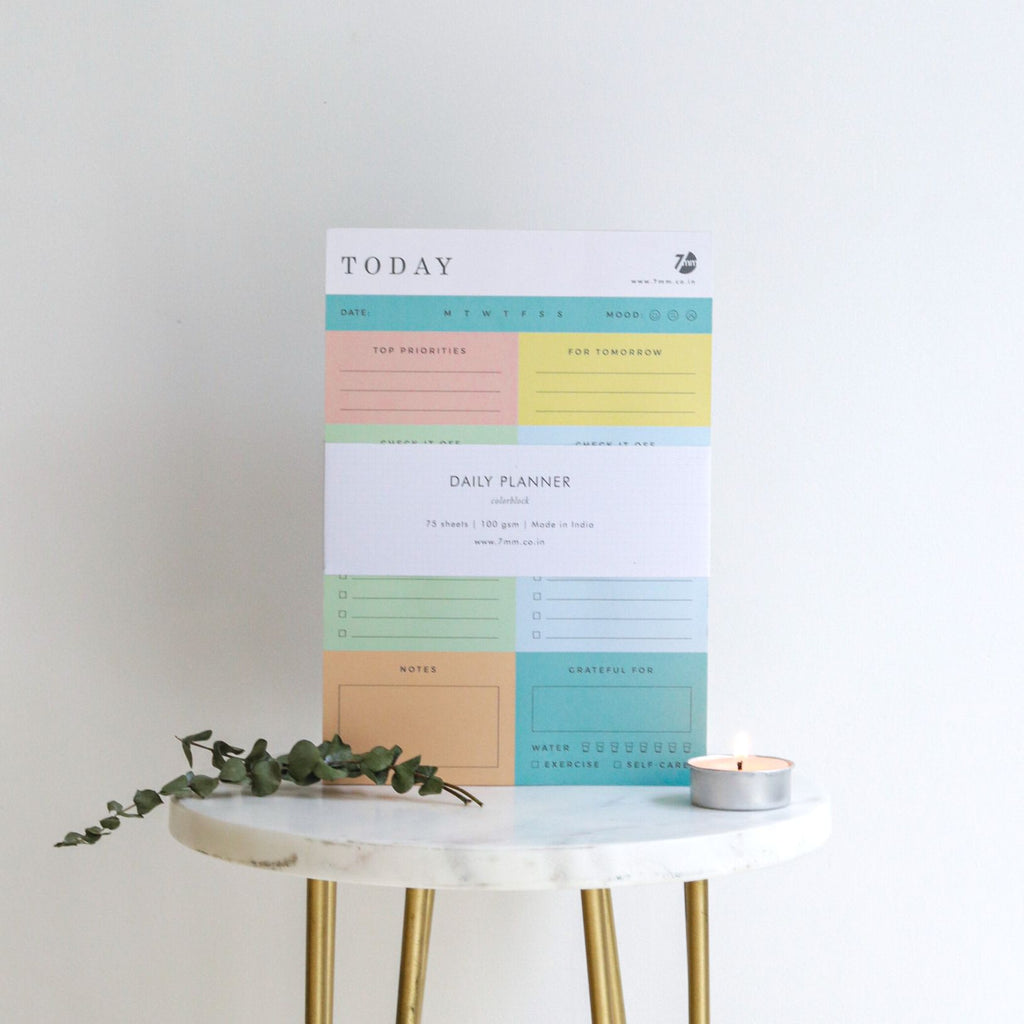 Daily colorblock Notepad – 7mm - Fine Paper Stationery