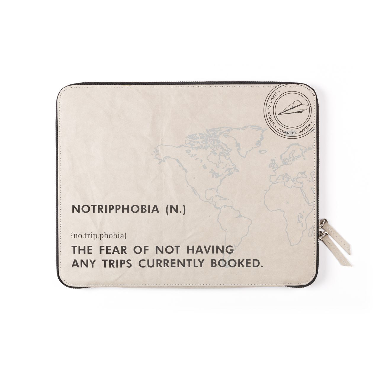 Laptop Sleeve: No Trip Phobia (Grey) - 7mm - Fine Paper Stationery