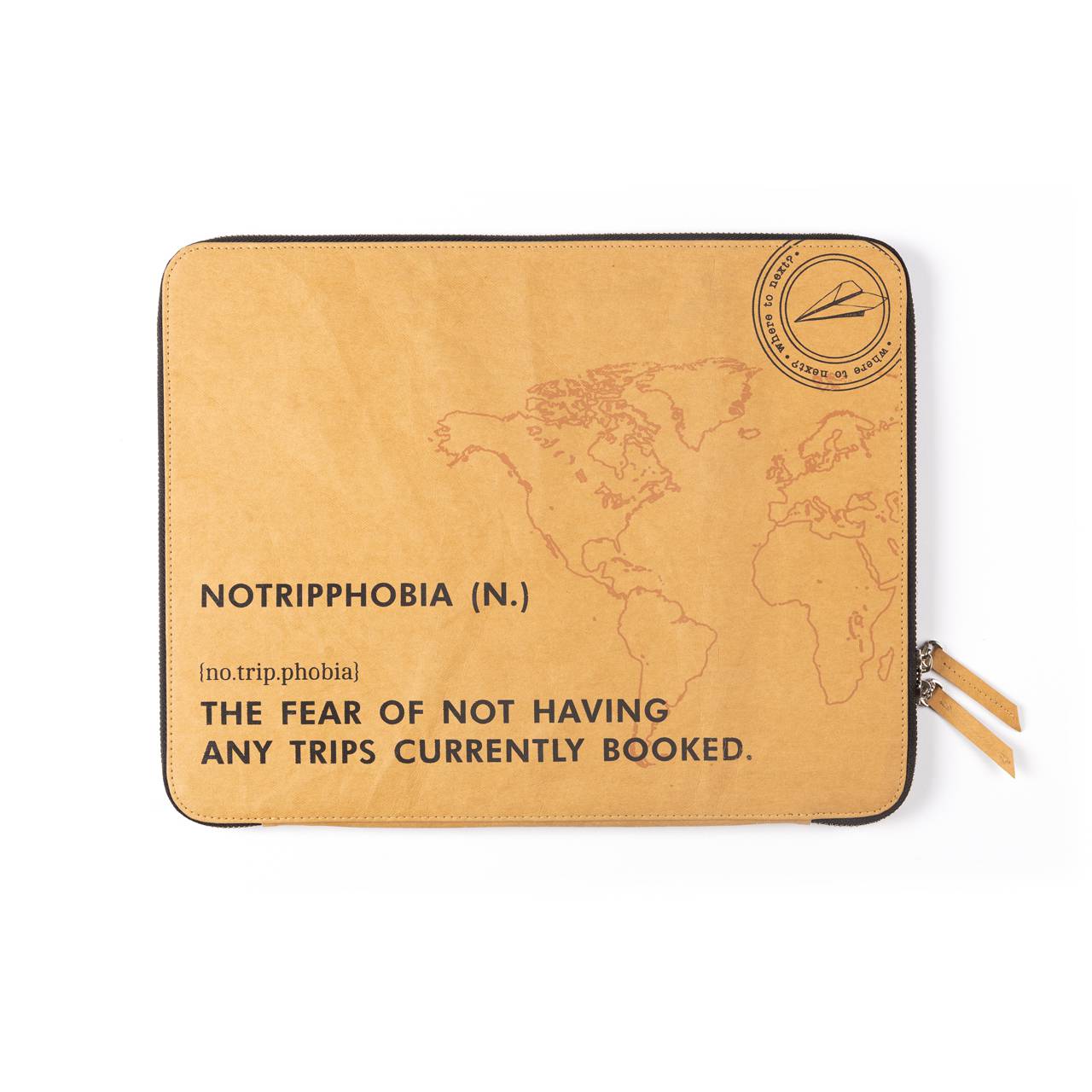 Laptop Sleeve: No Trip Phobia (Kraft) - 7mm - Fine Paper Stationery