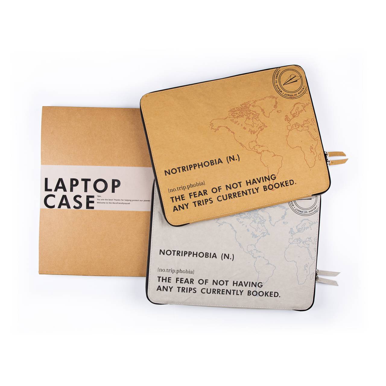 Laptop Sleeve: No Trip Phobia (Kraft) - 7mm - Fine Paper Stationery