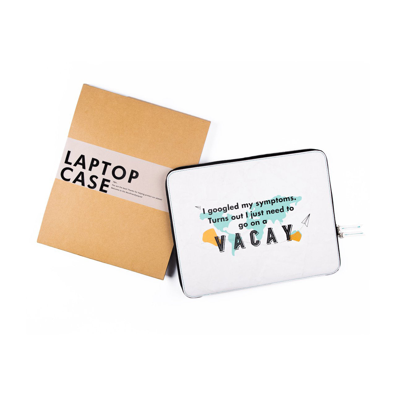Laptop Sleeve: Vacay (White) - 7mm - Fine Paper Stationery