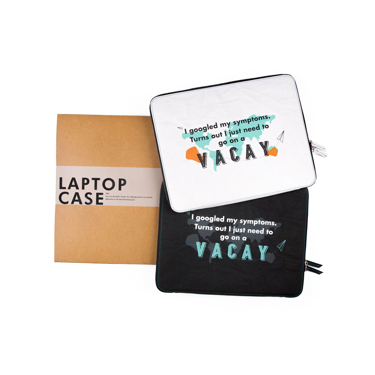 Laptop Sleeve: Vacay (White) - 7mm - Fine Paper Stationery