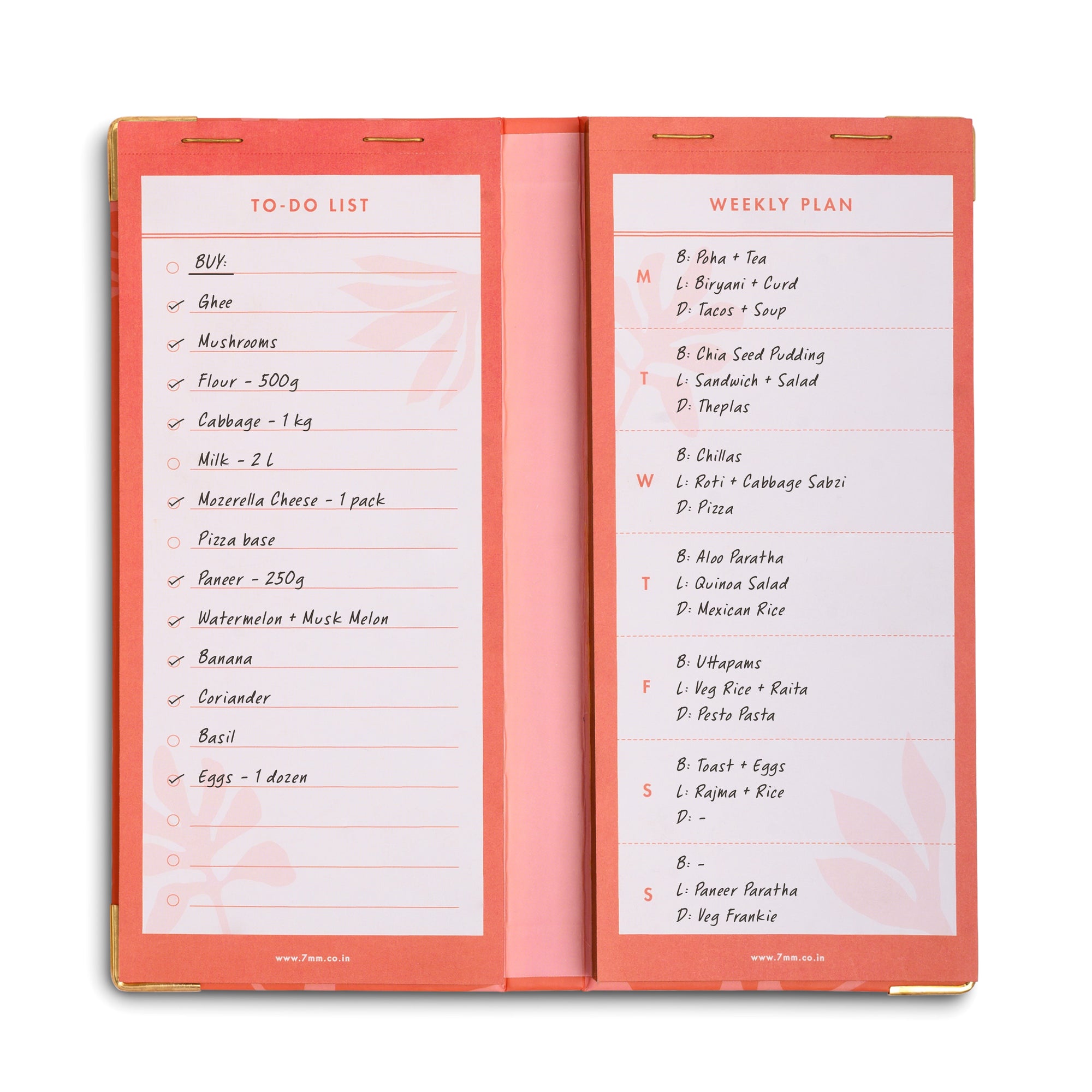 Weekly Planner (Coral Rush)