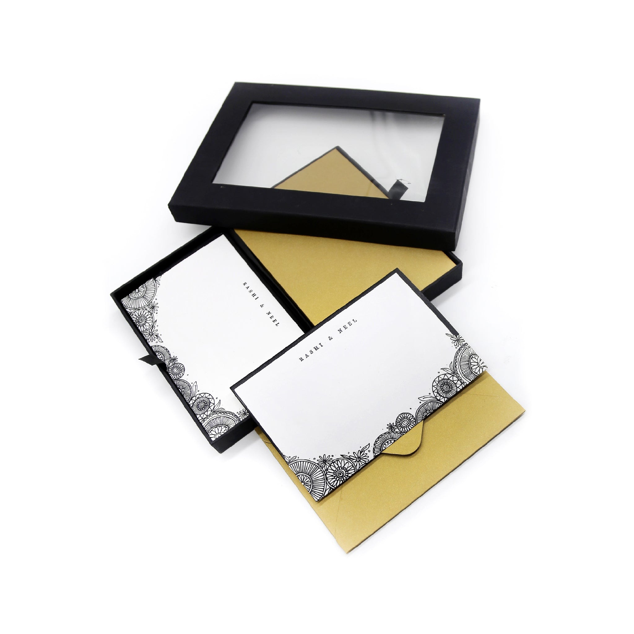 Notecards & Envelopes (Doodleplay Mandla) - 7mm - Fine Paper Stationery