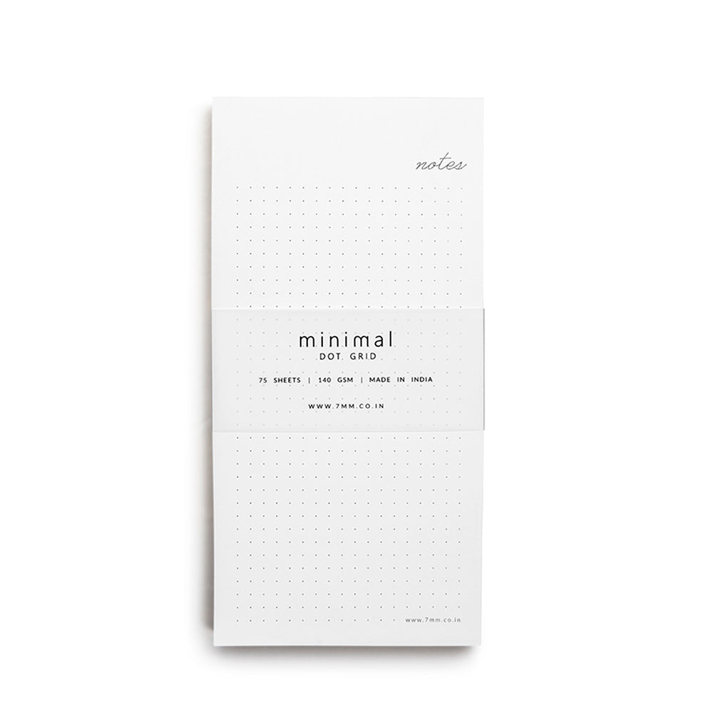 Minimal Dot Grid Notepad – 7mm - Fine Paper Stationery