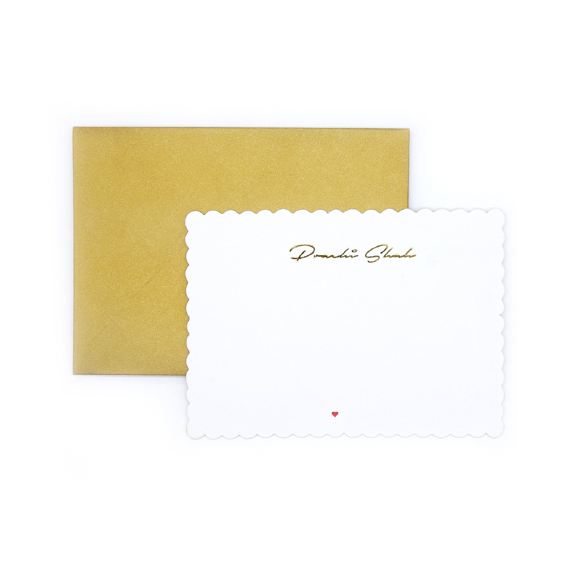 Notecards & Envelopes (Hearts) - 7mm - Fine Paper Stationery