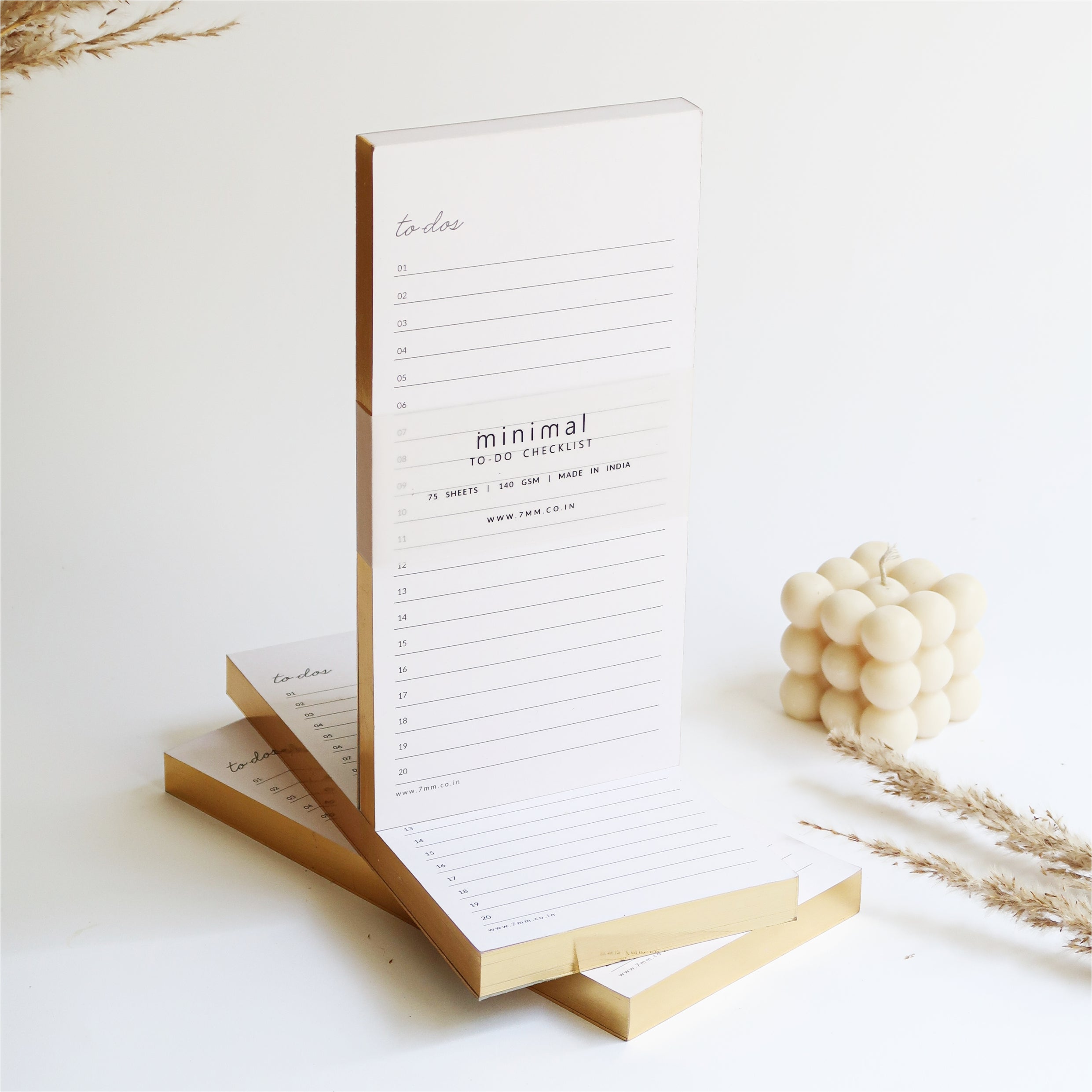 Minimal To-Do Notepad – 7mm - Fine Paper Stationery